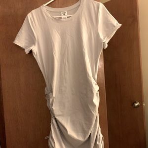 T shirt dress with drawstrings